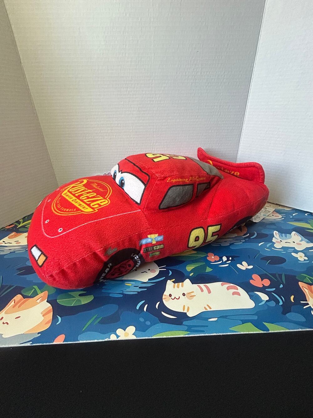 Disney Pixar Cars Lightning McQueen Plush Pillow Stuffed Animal Toy Doll